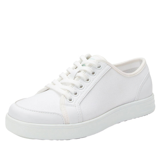 Sneaq White sneaker style smart shoes with Q-Chip™ technology. SNE-5100_S1