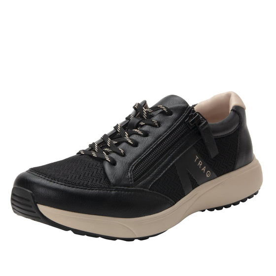 Eazee laceup smart shoes with easy side zipper and Q-Chip™ technology on Q-sport walker 2 outsole. EAZ-5001-S1