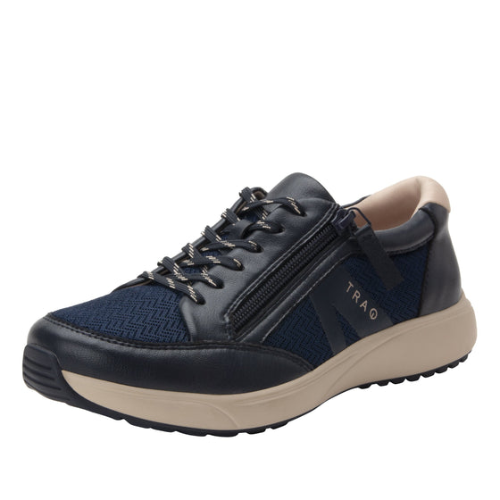 Eazee laceup smart shoes with easy side zipper and Q-Chip™ technology on Q-sport walker 2 outsole. EAZ-5410-S1