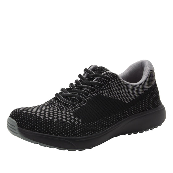 Goalz Black lace-up smart shoes with Q-Chip™ technology. GOA-5000-S1