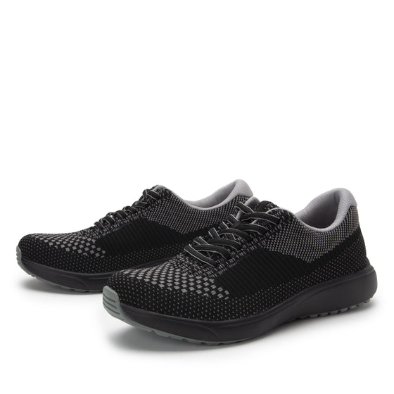 Goalz Black lace-up smart shoes with Q-Chip™ technology. GOA-5000-S2