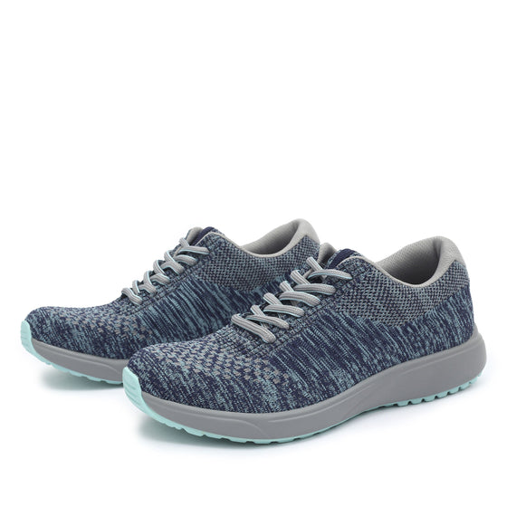 Goalz Blue Multi lace-up smart shoes with Q-chip technology. GOA-5052-S3