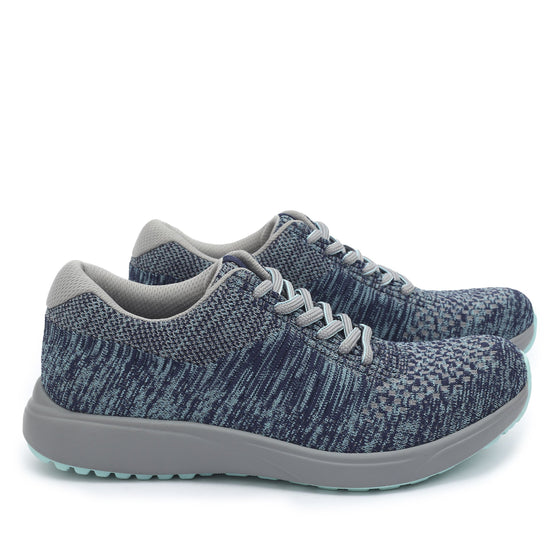 Goalz Blue Multi lace-up smart shoes with Q-chip technology. GOA-5052-S4