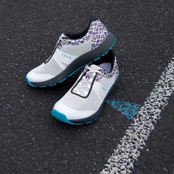 Intent White lace up smart shoes with Q-Chip™ technology. INT-5104-S2