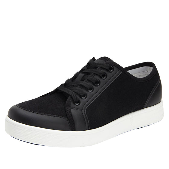 Lyriq Wooly Bully Black lace-up smart shoes with Q-Chip™ technology. LYR-5001_S1