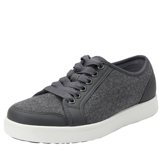 Lyriq Wooly Bully Grey lace-up smart shoes with Q-Chip™ technology. LYR-5099_S1
