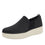 Mindy Black quilted slip on style smart shoes with Q-Chip™ technology. MIN-5001_S1