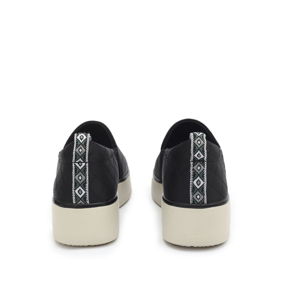 Mindy Black quilted slip on style smart shoes with Q-Chip™ technology. MIN-5001_S5