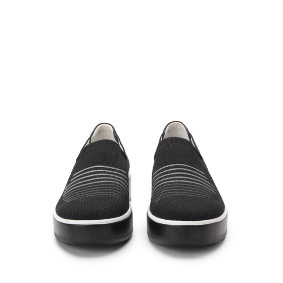Mystiq Peeps Black slip on style smart shoes with Q-Chip™ technology. MYS-5005_S7