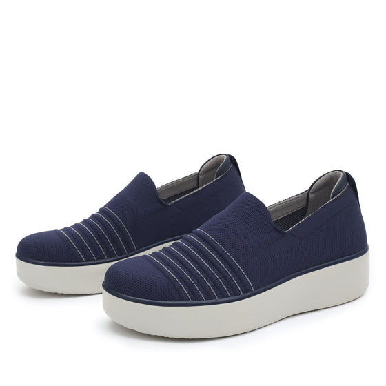 Mystiq Navy slip on style smart shoes with Q-Chip™ technology. MYS-5401_S3