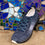 Peaq Navy laceup smart sneakers with Q-Chip™ technology on Q-sport walker 2 outsole. PEA-5411-S2