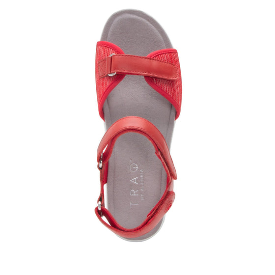 Qali Red three adjustable strap sandal with Q-Chip™ technology. QAL-5608_S4