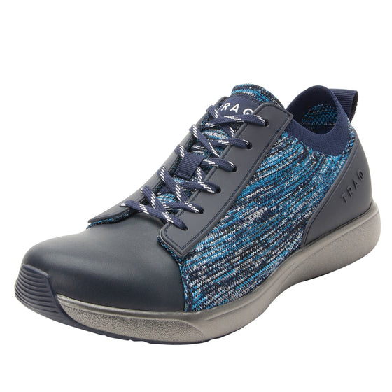 Qest Multiplex Blue lace-up smart shoes with Q-Chip™ technology. QES-5018_S1