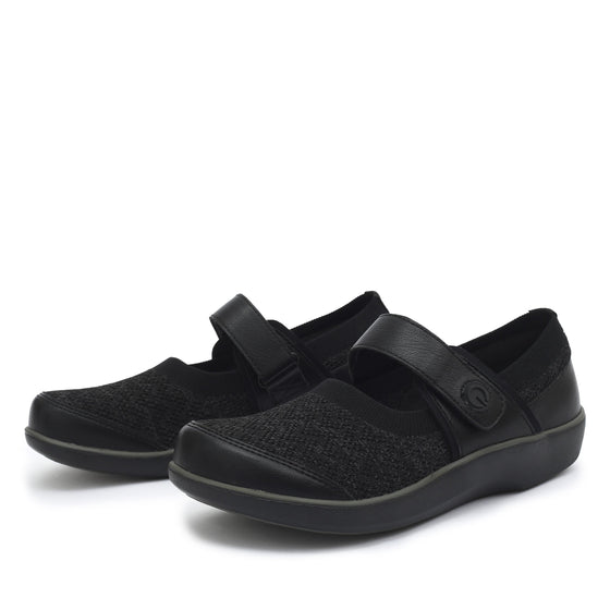 Qutie Black Multi mary jane smart shoes with Q-Chip™ technology. QUT-5006_S2
