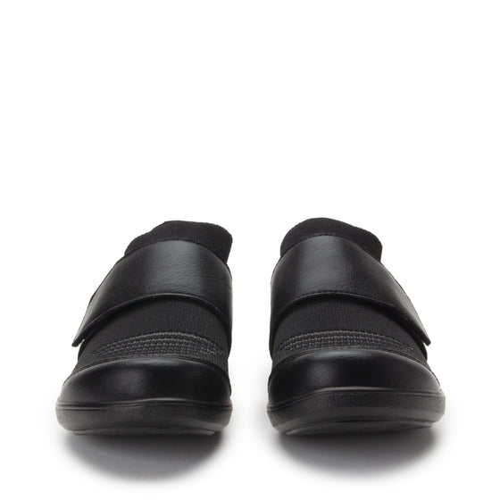 Qwik Peeps Black slip on smart shoes with Q-Chip™ technology. QWI-5005_S7