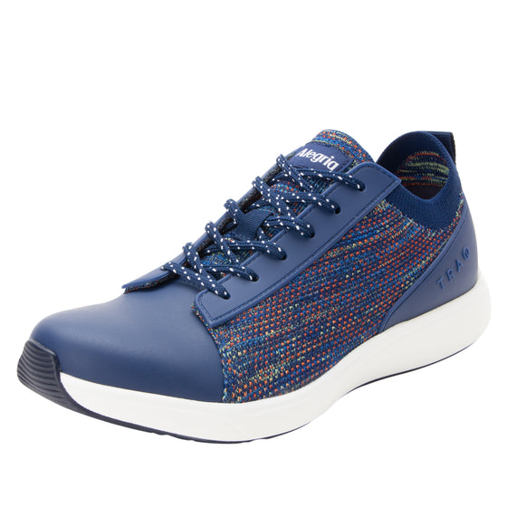 Qest Navy Multi lace-up smart shoes with Q-Chip™ technology. QES-5470_S1