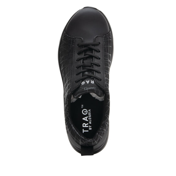 Qest Intersection Black lace up smart shoes with Q-Chip™ technology. QES-5011_S4