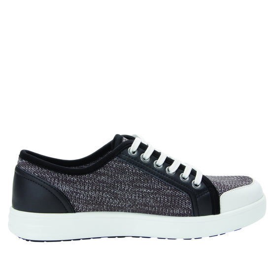 Sneaq Washed Black sneaker style smart shoes with Q-Chip™ technology. SNE-5034_S2