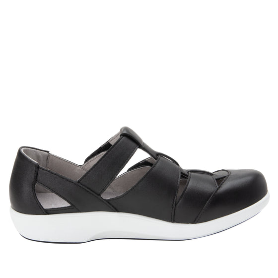 Treq Black three adjustable strap shoes with Q-Chip™ technology. TRE-5003_S2